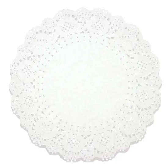 Lace Doilies Paper 250 Pack Set- Decorative Round Placemats Bulk, Table Runner, Cake Box Liners for Cakes, Desserts, Baked Treat Display, Ideal for Weddings, Tableware Decoration - White, 10.5 Inches {1}