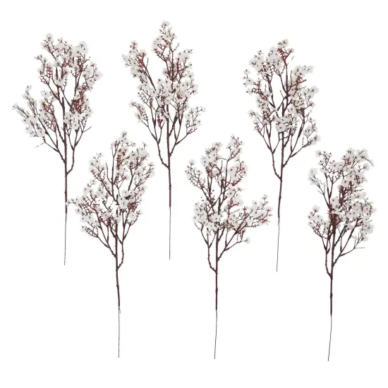 6 Pack Silk Artificial Baby's Breath Flowers with Stem, Babies Breath Faux Flower Bouquet, Fake Floral Arrangement for Table Centerpiece Decorations (20 in, White) {4}