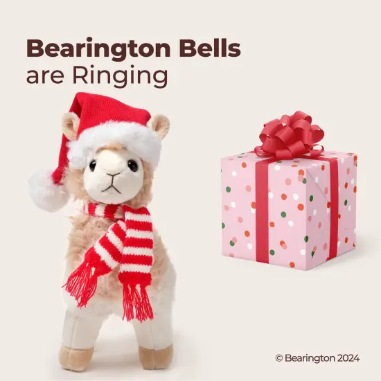 Bearington Holly The Holiday Llama Christmas Plush, 10 Inch Llama Stuffed Animal, Ideal Christmas Llama Gift for Toddlers, Kids & Teens, For Ages 3-14 Brown {5}