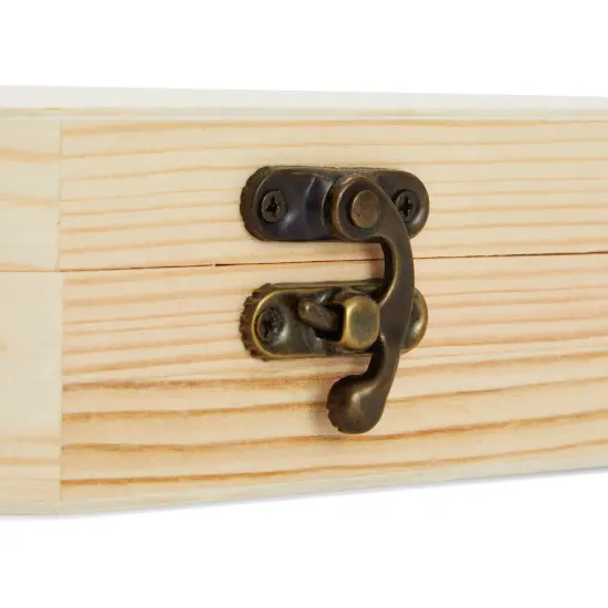 Bright Creations 6 Pack Unfinished Wood Coffin Box with Hinged Lids, Coffin Decor, Mini Wooden Boxes for Crafts, Halloween Party Favors and Decorations (6.1 x 3.5 x 1.8 In) Brown {6}