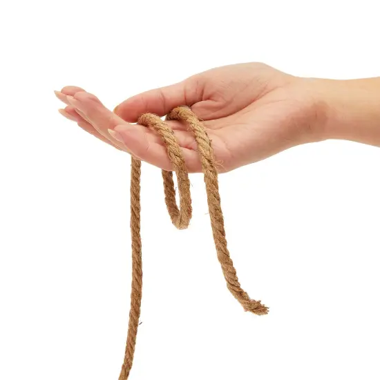 100 Feet Jute Rope for Crafts, 6mm Thick Braided Twine for Nautical Decor (Brown) {6}