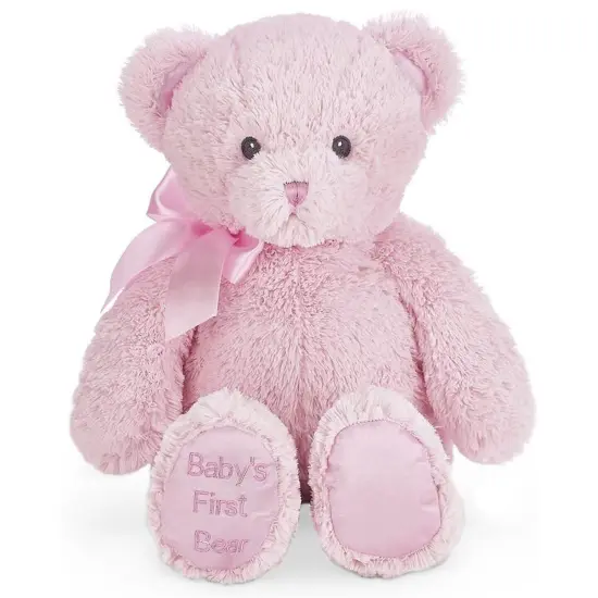 Bearington Baby's First Teddy Bear Plush, Pink, 12 Inch Stuffed Animal for Girls, For Ages 0-14 {1}