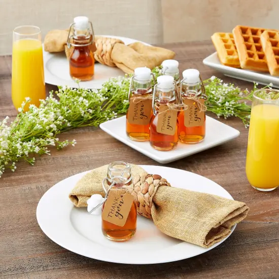 15 Pack Small Swing Top Glass Bottles with Lids, 2 oz/ 60 ml with Tags and Jute Twine for Wedding Party Favors Clear {3}