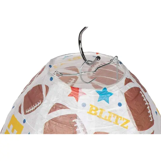 Football Party Decorations, Hanging Football Paper Lanterns (7.5 Inches, 6-Pack) White {2}