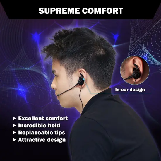3.5mm Gaming Earbuds with Mic, Insten in-Ear Headset Stereo Headphone with Dual Microphone [Detachable and Built-in] for PS4 Nintendo Switch Lite PC Mobile Game Cell Phone Smartphone - Black {6}