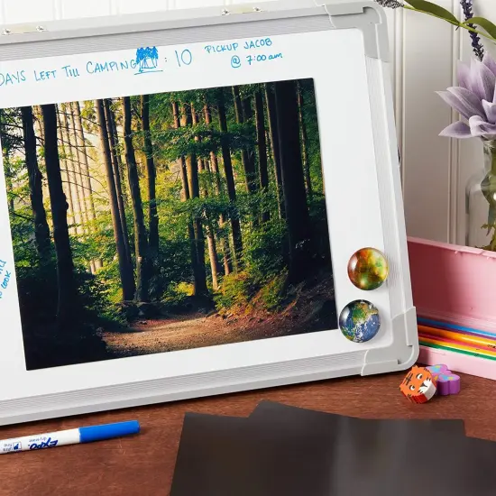 Non-Adhesive Magnetic Sheets (8.5 x 11 in, 12 Pack) Black {3}