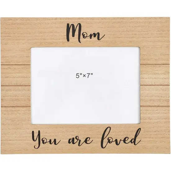 Juvale "Mom You Are Loved" Photo Frame, 5 x 7 Inches Picture Frame, Ideal Family Photo Frame for Mother's Day Gifts Brown {5}