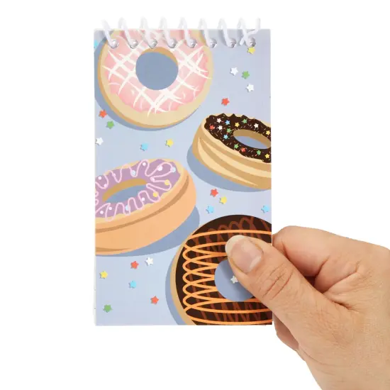24 Pack Spiral Notepads 3x5 inches - Baking Party Favors for Kids - Mini Notebooks with Donut Cupcake Ice Cream Designs {7}