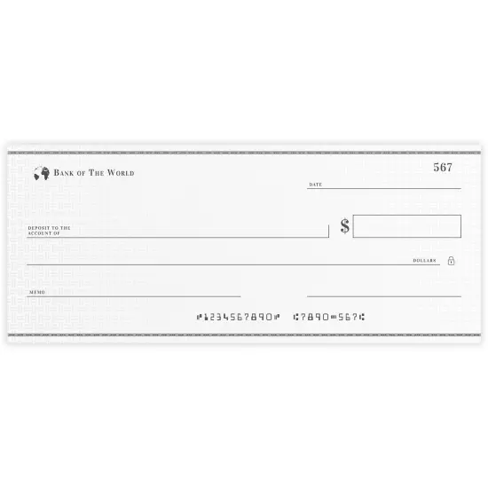 Reusable Big Check for Presentation, 30 x 16 in Large Oversized Dry Erase Plaque for Endowment, Donations White {4}