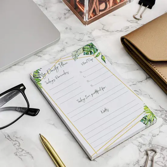 Calendar Sticky Notes for Monthly, Weekly, and Daily in Floral Print (8 Pack) Red {3}