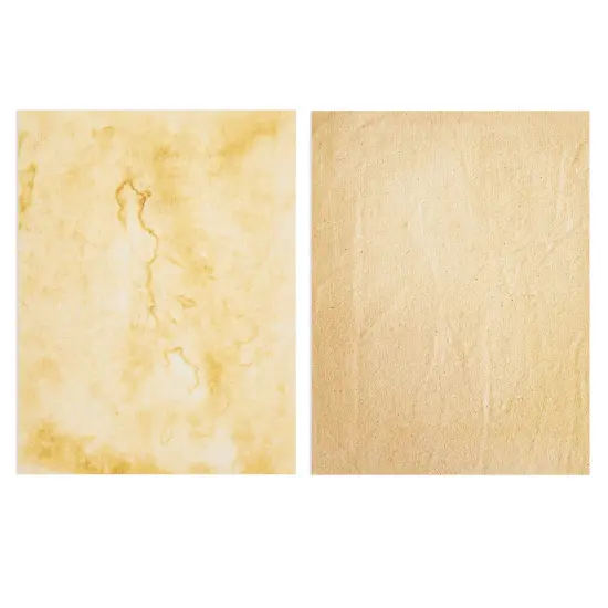 48 Sheets Vintage Style Aged Paper for Writing Letters, Scrapbooking, Invitations, Certificates, Crafts (8.5x11 In) Brown {4}