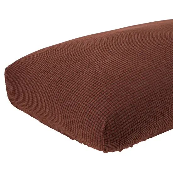 2 Pack Stretch Outdoor Cushion Covers for Patio Furniture and Sofas, Reversible (Medium, Dark Brown) {6}