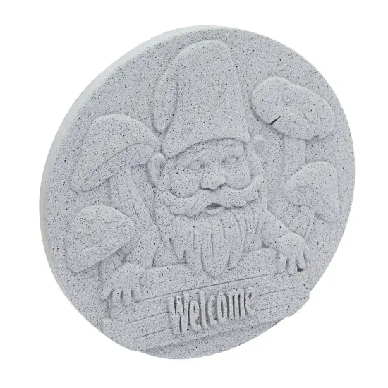 11-Piece 10-Inch Paint-Your-Own Garden Gnome Stepping Stone Kit with 1 Garden Gnome Stone, 8 Paint Pots with 10ml Acrylic Paint Each, and 2 Paint Brushes for Yard Walkway Decorations Multicolor {7}