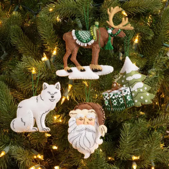 Bucilla Felt Ornaments Applique Kit Set Of 4-Nordic Noel {2}