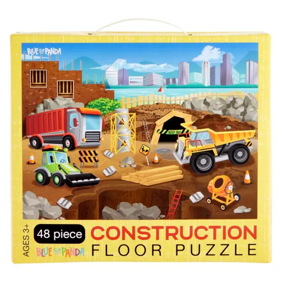 48 Piece Jumbo Floor Puzzle for Kids Ages 4-14, 2x3 Feet Giant Jigsaw Puzzles for Toddler Preschool Learning, Construction {7}
