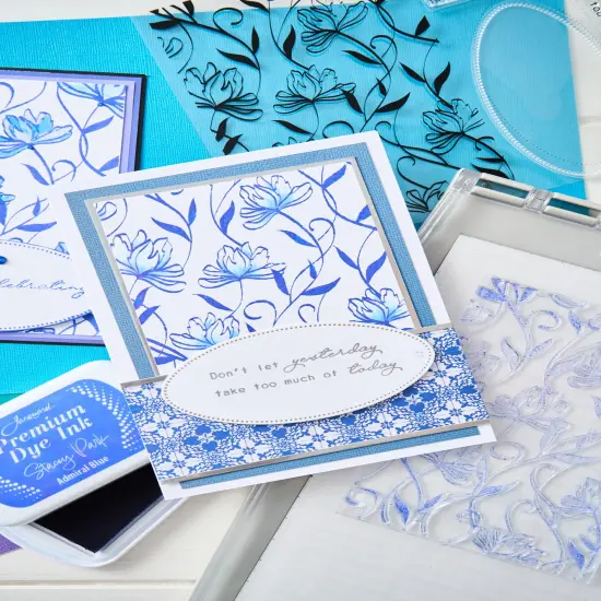 Sizzix A5 Clear Stamps W/Framelits Dies By Stacey Park 8/Pkg-Creative Coordinations, Wall Flower {4}