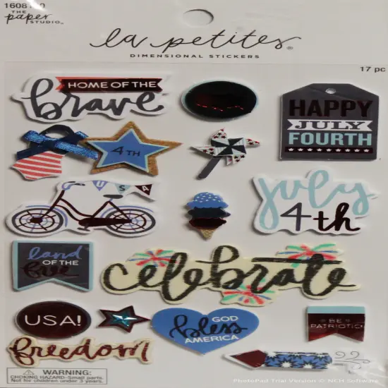 La Petites 4th of July Dimensional Stickers {1}