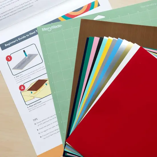 Heat Transfer Vinyl HTV Bundle-25 Sheets, Matte PU 12"x10" {3}