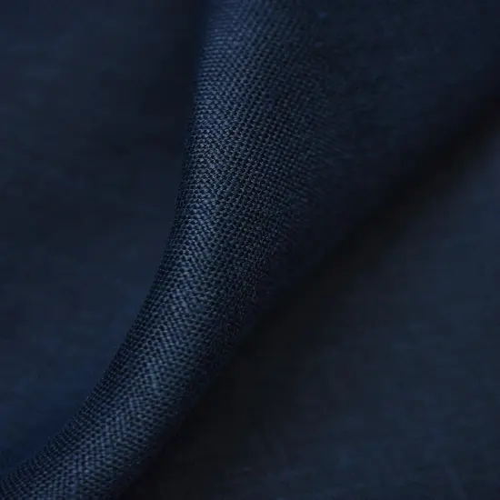 1 Yard Solid Navy Heavyweight Pure Linen Canvas Fabric 10.5 oz Softened 58 Inches Wide {1}
