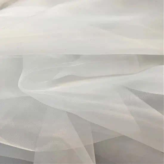 1 Yard Solid Organza Fabric, 61/62&Prime; Wide Nylon Polyester Blend BLACK {2}