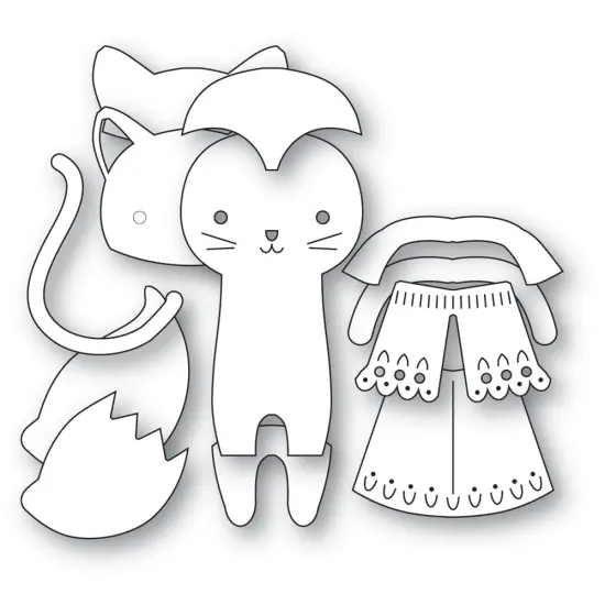 Poppystamps Dies-Nordic Happy Fox {1}