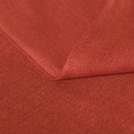 1 Yard Tomato Linen Silk Blend Fabric Flat Soft Midweight Woven 54 Inch Width {6}