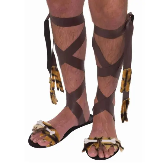 Stone Age Men's Costume Sandals One Size {1}