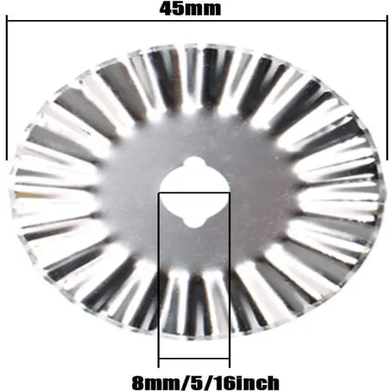 10pc 45mm Pinking Blades Rotary Cutter Pink Knife Refill Blade for Cloth Fabric Portable Paper Trimmer Sewing Tools {4}