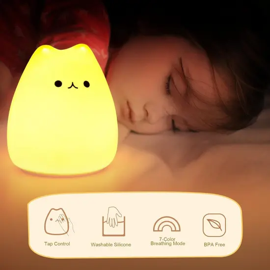 LED Cat Night Light for Kids {5}