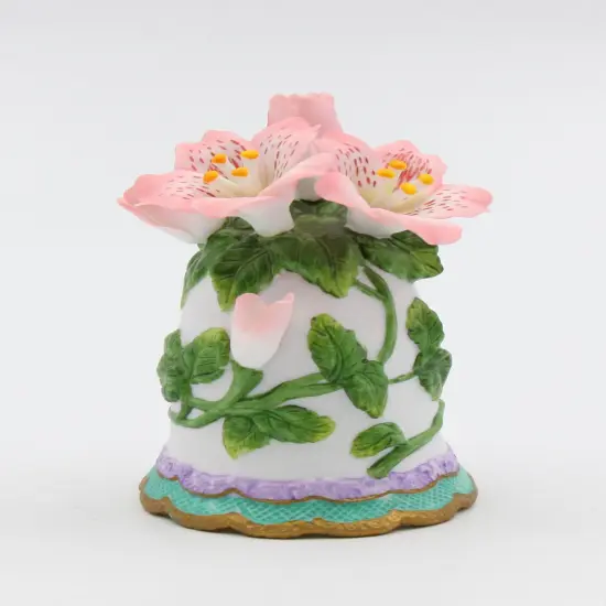 Ceramic Azalea Flowers Bell, Wedding Decor, Gift for Her, Gift for Mom, Home Decor {2}