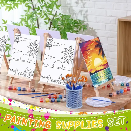 48 Pcs Pre Drawn Canvas Painting Kits (Seaside Sunset) {3}
