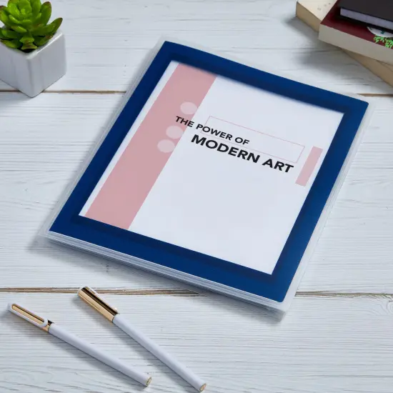 Avery Flexi-View 6 Pocket Organizer, Holds up to 150 Sheets, 3 Blue Document Organizers (47696) {3}