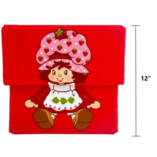 Strawberry Shortcake: Storable 12" Box - Red Character Themed Bin, Fabric Storage Container, Opening Top Lid, Holds Toys-Books-Games & More, Licensed {6}