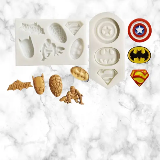 Superhero Silicone Mold 2 MOLDS {1}