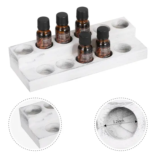 2PCS Essential Oils Storage Rack 22 Slot Wooden Nail Polish Display Holder {4}