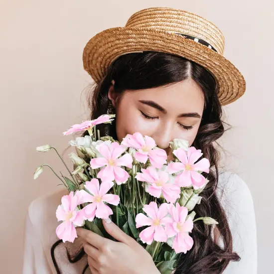 100Pcs Artificial Silk Cherry Blossom Flowers Heads, Fake Fabric Plum Petals for Home Room Wedding Party Car Shoes Hats Supply Decorative {3}