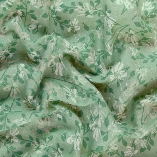 Mook Fabrics Aster Flannel Fabric [108 in. Wide] - By The Yard Granite Green {2}