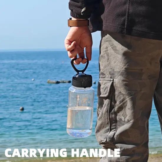 32 Oz Clear Tritan Water Bottle with Chug Lid {3}