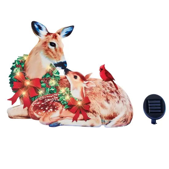 Collections Etc Solar Powered Holiday Deer Garden Stake Decoration {2}