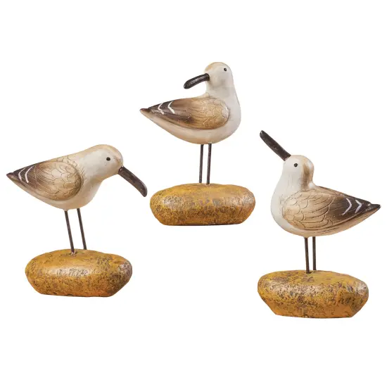 Collections Etc Hand-Painted Seabird Sitters - Set of 3 {2}
