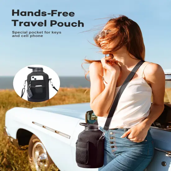 64oz Water Bottle Insulated - Indigo Black {5}