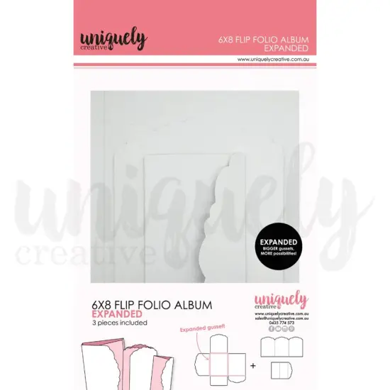 6" x 8" Flip Folio Album - White - Expanded {1}