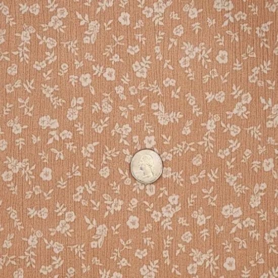 1 Yard Sandstone Rayon Crinkle Apparel Fabric Lightweight for Apparel, 50/52" Width {1}