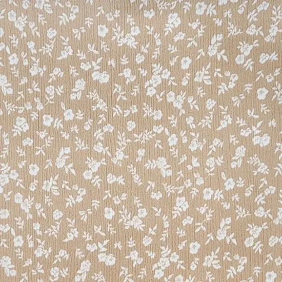 1 Yard Taupe Rayon Crinkle Apparel Fabric Neutral Drape, 50/52" Width {3}