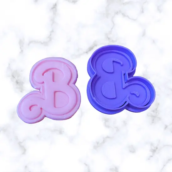 Doll Letter Barbie Doll Silicone Mold or CookieFondant cutter Debossed 2 sizes {4}