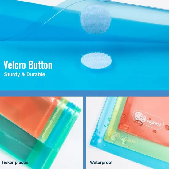 A5 Plastic Envelopes - 6 Colour {2}