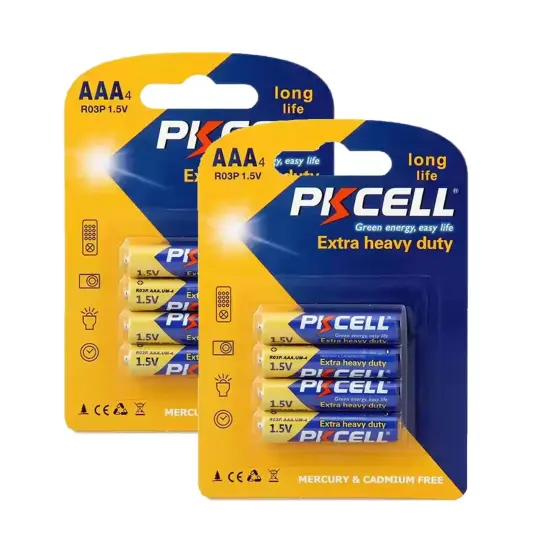 PKCELL&reg; AAA Heavy Duty Batteries 4 Pack Reliable Power for Everyday Devices {5}