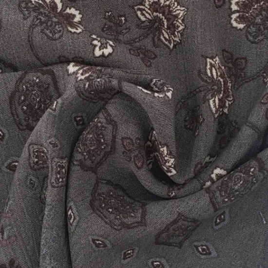 1 Yard Soft Warm Gray Rayon Crepon Crinkle Fabric Apparel Textile 50/52 Inch Width {3}