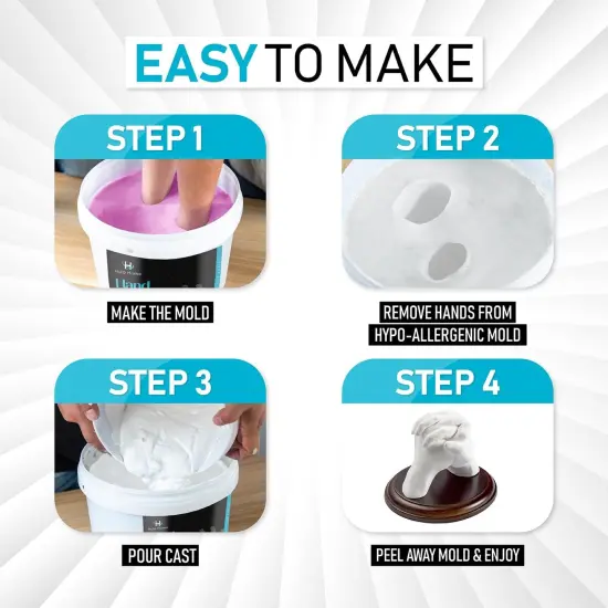 Hand Casting Kit for Couple with Mounting Plaque {5}