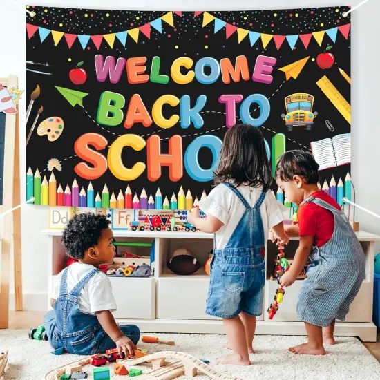 72 x 44 Inch Welcome Back to School Banner {3}